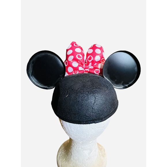 Disney Minnie Mouse NEW Bow Hearts Ear Hat Valentine Sparkle Glitter ADULT SIZE - Picture 12 of 12